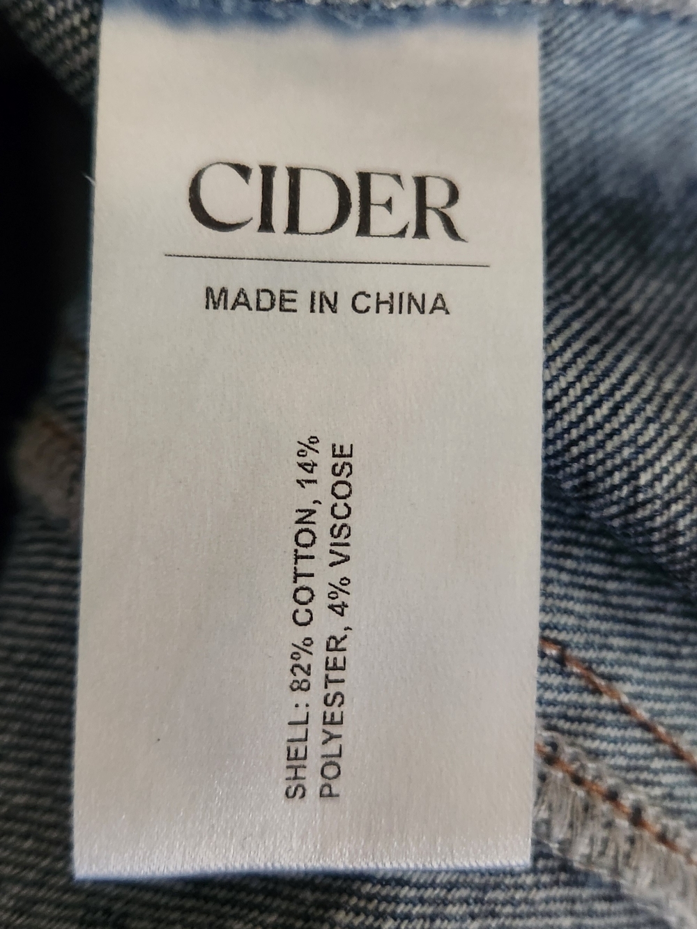 Cider Dark Blue Denim Mini Dress - Picture 6 of 7